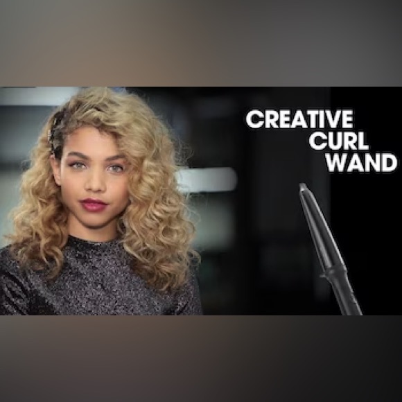 GHD Creative Curl Tapered Curl Curling Curler Wand Iron Black Silver Glove - Picture 15 of 17